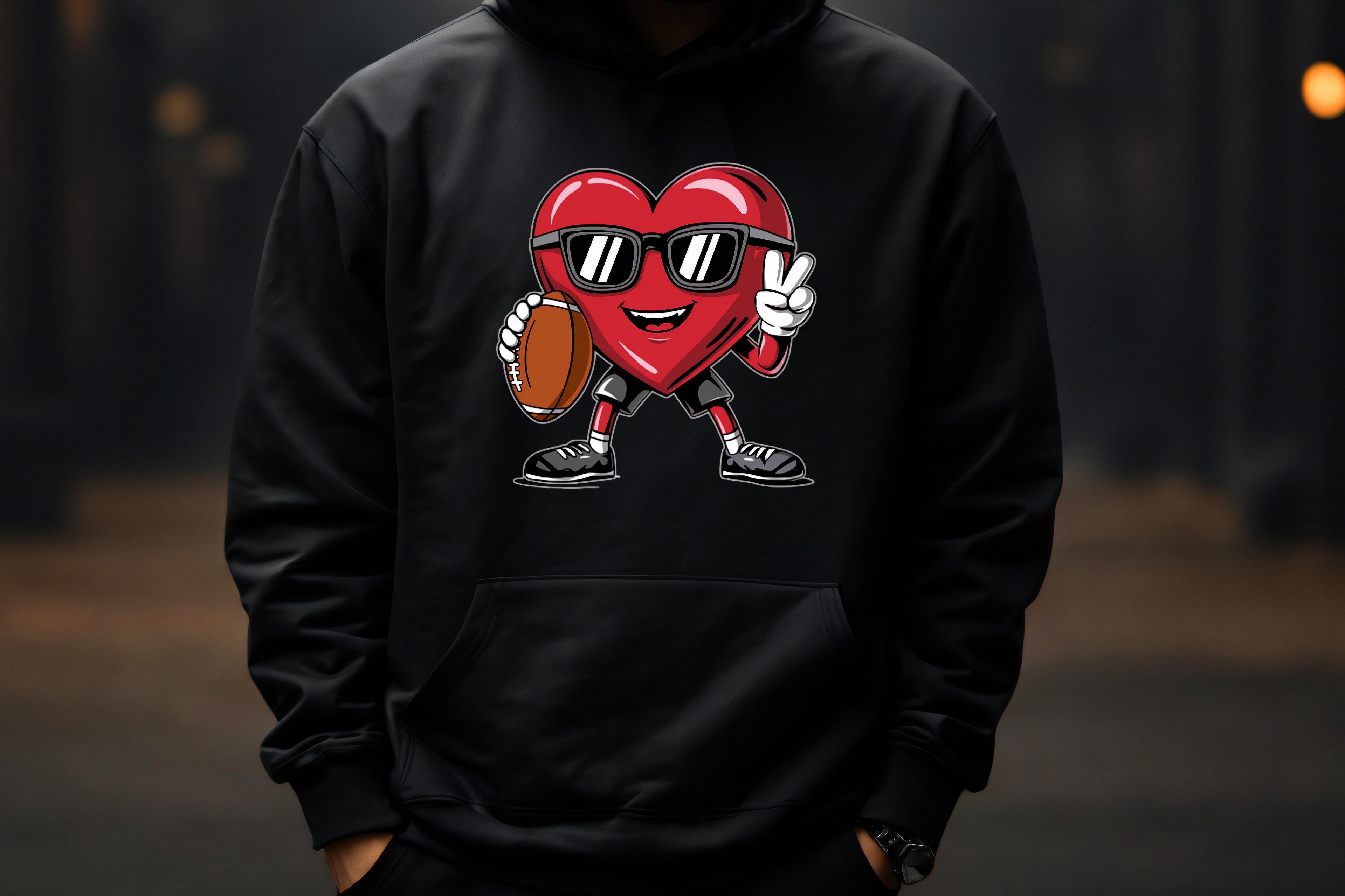Heart Football Character Hoodie