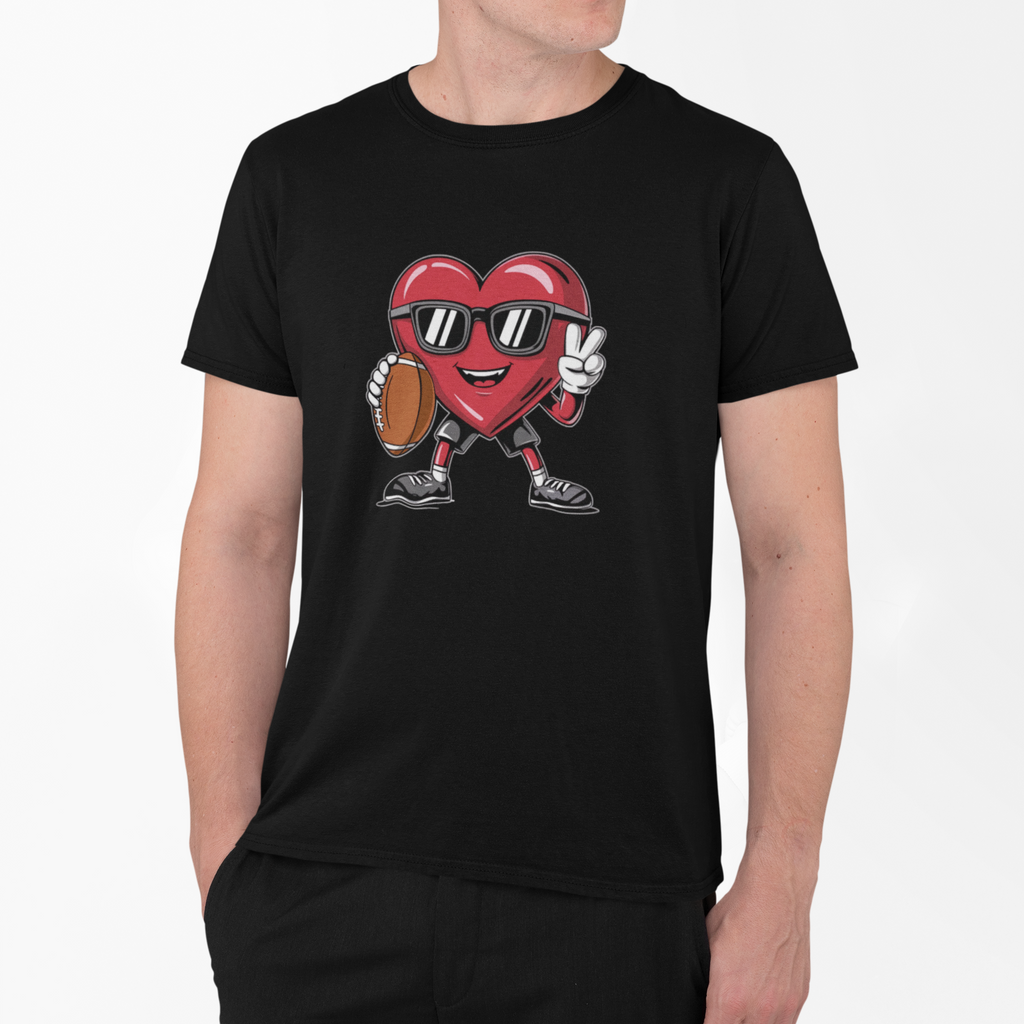Heart Football T-Shirt